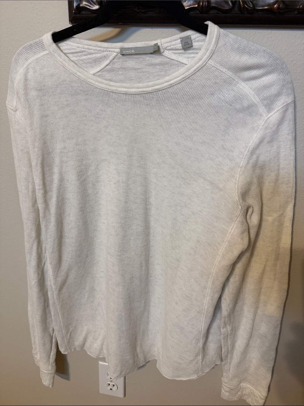 Vince Oatmeal Long-Sleeve Women's Sweater - Classic Crewneck